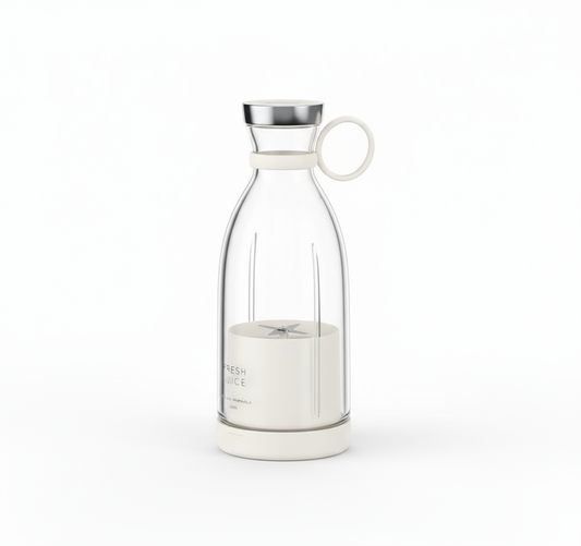 White blender matching black version angle