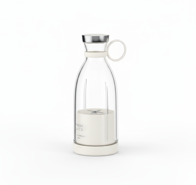 White blender matching black version angle